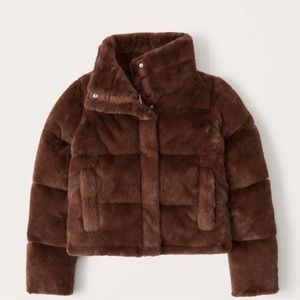 Abercrombie Faux Fur Mini Puffer